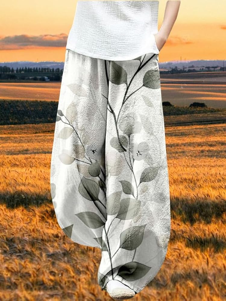 ZOCAVIA Japanese Style Lantern Pants for Women Summer Causal